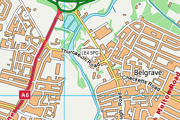 LE4 5PG map - OS VectorMap District (Ordnance Survey)