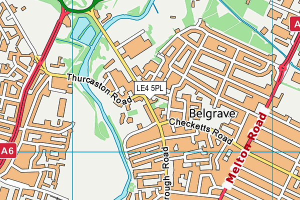 LE4 5PL map - OS VectorMap District (Ordnance Survey)