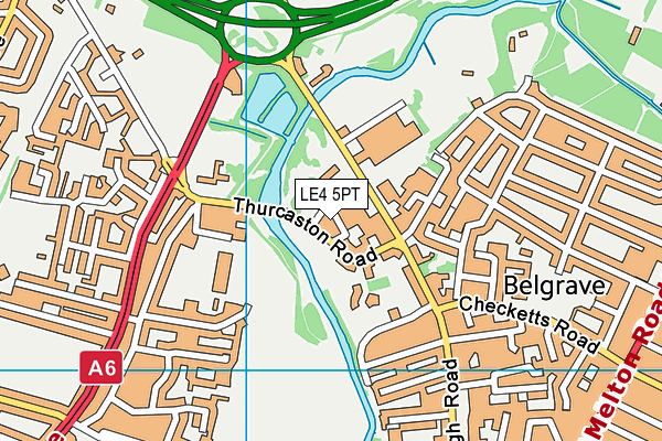 LE4 5PT map - OS VectorMap District (Ordnance Survey)