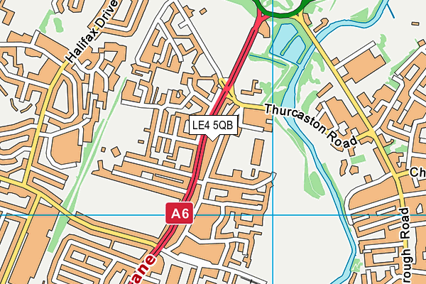 LE4 5QB map - OS VectorMap District (Ordnance Survey)