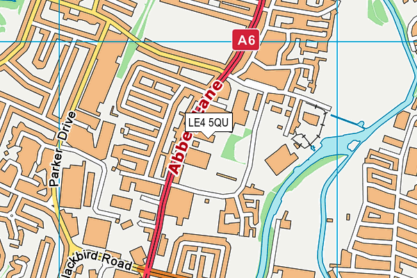 LE4 5QU map - OS VectorMap District (Ordnance Survey)