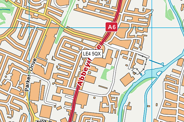 LE4 5QX map - OS VectorMap District (Ordnance Survey)