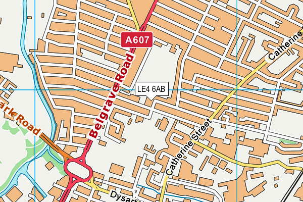 LE4 6AB map - OS VectorMap District (Ordnance Survey)