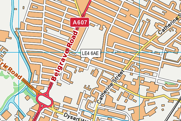 LE4 6AE map - OS VectorMap District (Ordnance Survey)