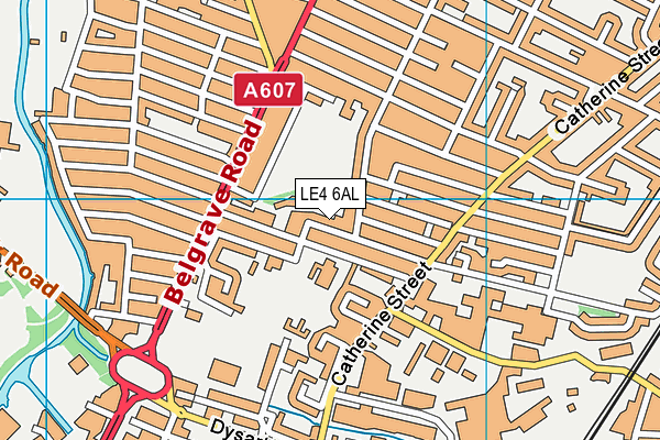 LE4 6AL map - OS VectorMap District (Ordnance Survey)
