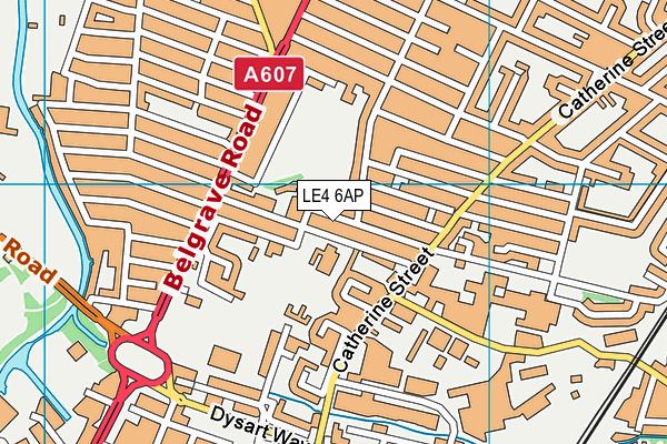 LE4 6AP map - OS VectorMap District (Ordnance Survey)