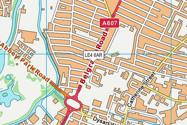 LE4 6AR map - OS VectorMap District (Ordnance Survey)