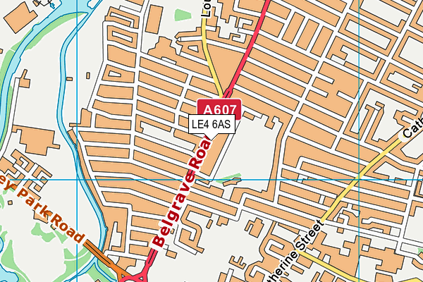 LE4 6AS map - OS VectorMap District (Ordnance Survey)