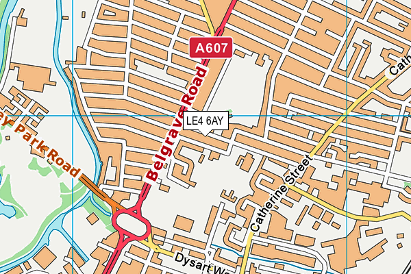 LE4 6AY map - OS VectorMap District (Ordnance Survey)