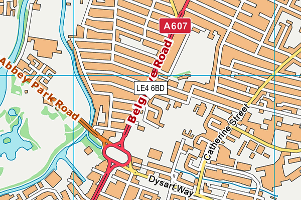 LE4 6BD map - OS VectorMap District (Ordnance Survey)