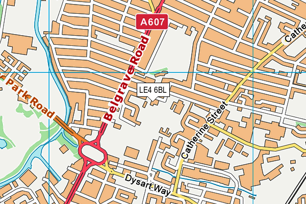 LE4 6BL map - OS VectorMap District (Ordnance Survey)