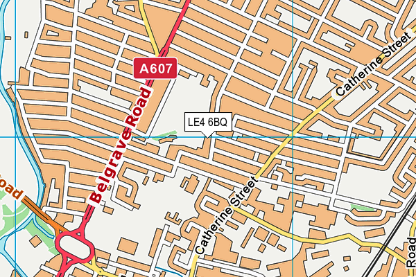 LE4 6BQ map - OS VectorMap District (Ordnance Survey)
