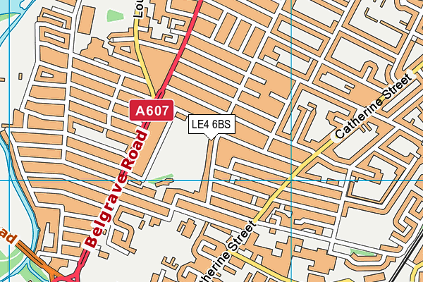 LE4 6BS map - OS VectorMap District (Ordnance Survey)
