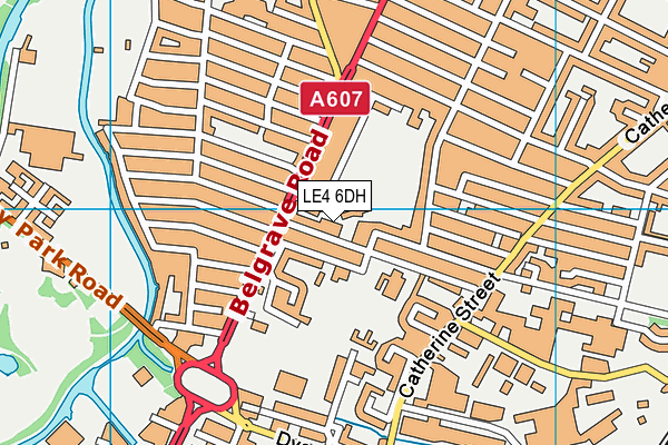 LE4 6DH map - OS VectorMap District (Ordnance Survey)