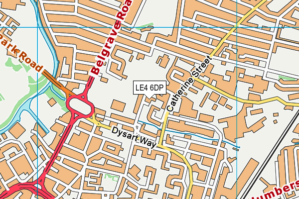 Peepul Gym & Spa map (LE4 6DP) - OS VectorMap District (Ordnance Survey)