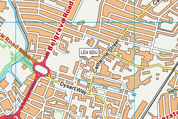 LE4 6DU map - OS VectorMap District (Ordnance Survey)