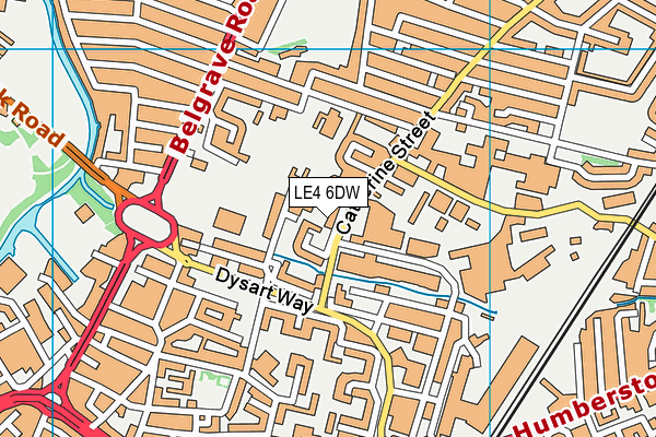 LE4 6DW map - OS VectorMap District (Ordnance Survey)