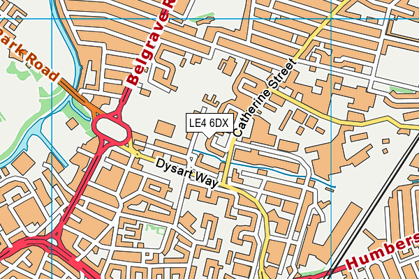 LE4 6DX map - OS VectorMap District (Ordnance Survey)