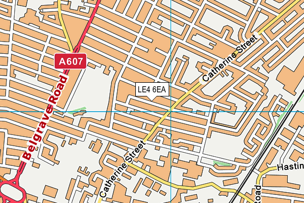 LE4 6EA map - OS VectorMap District (Ordnance Survey)