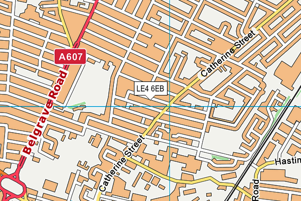 LE4 6EB map - OS VectorMap District (Ordnance Survey)