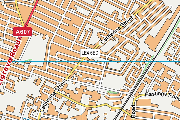 LE4 6ED map - OS VectorMap District (Ordnance Survey)