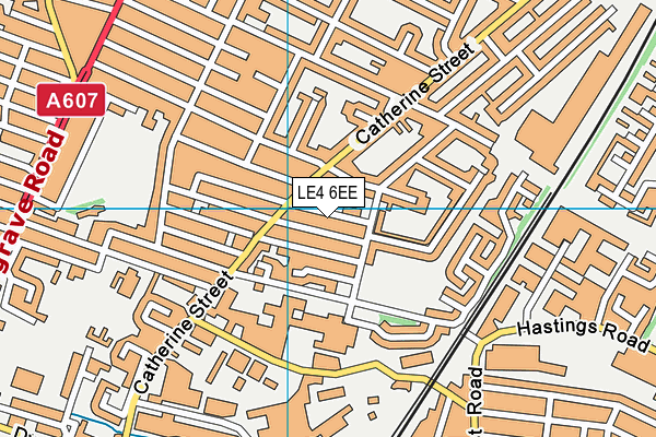 LE4 6EE map - OS VectorMap District (Ordnance Survey)