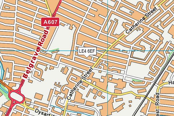 LE4 6EF map - OS VectorMap District (Ordnance Survey)