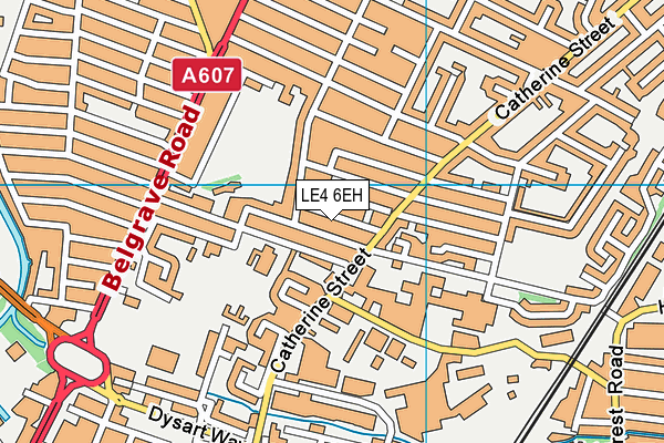 LE4 6EH map - OS VectorMap District (Ordnance Survey)