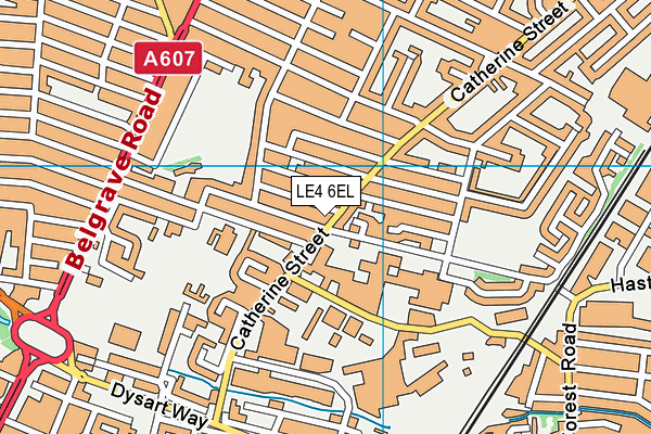LE4 6EL map - OS VectorMap District (Ordnance Survey)