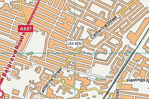 LE4 6EN map - OS VectorMap District (Ordnance Survey)