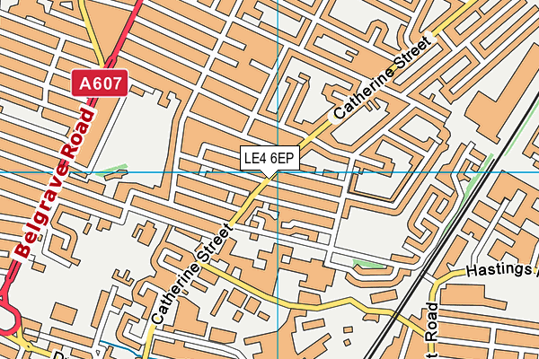 LE4 6EP map - OS VectorMap District (Ordnance Survey)