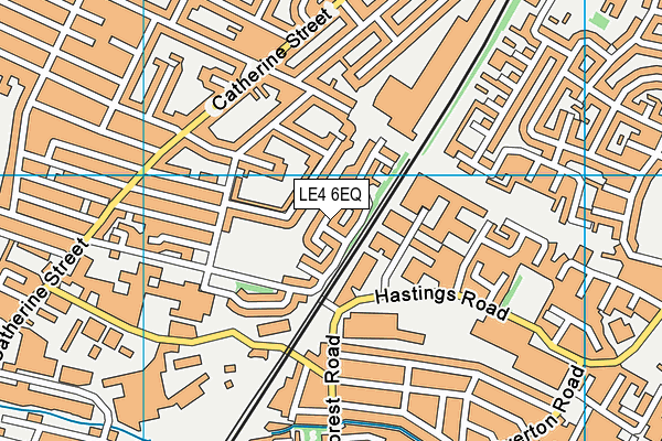LE4 6EQ map - OS VectorMap District (Ordnance Survey)