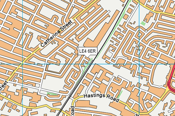 LE4 6ER map - OS VectorMap District (Ordnance Survey)
