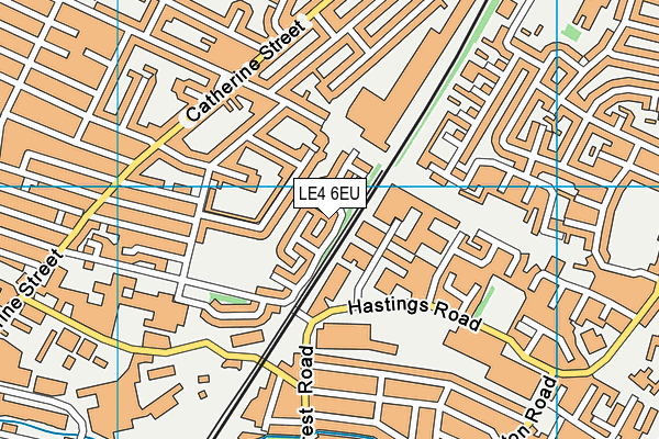LE4 6EU map - OS VectorMap District (Ordnance Survey)