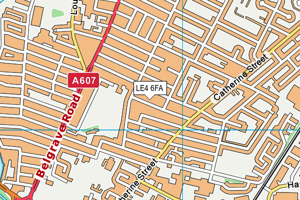 LE4 6FA map - OS VectorMap District (Ordnance Survey)