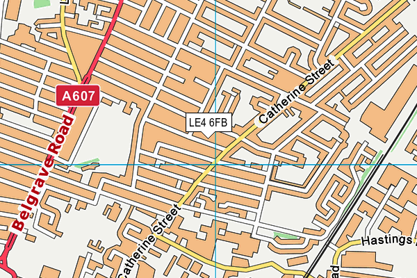 LE4 6FB map - OS VectorMap District (Ordnance Survey)