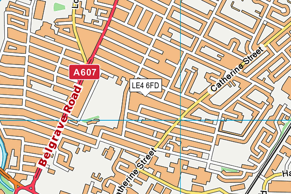 LE4 6FD map - OS VectorMap District (Ordnance Survey)