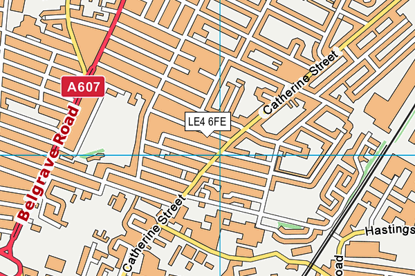 LE4 6FE map - OS VectorMap District (Ordnance Survey)