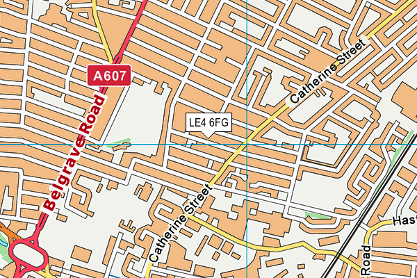 LE4 6FG map - OS VectorMap District (Ordnance Survey)