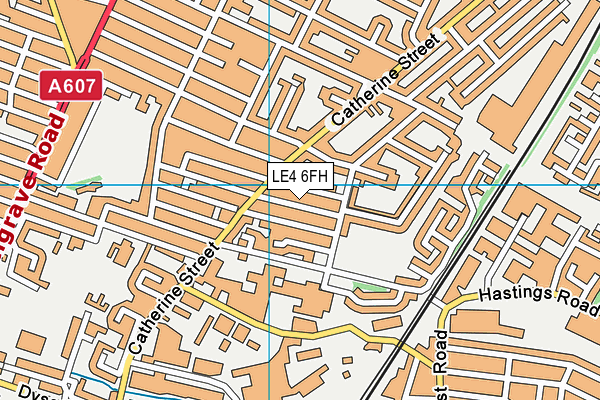 LE4 6FH map - OS VectorMap District (Ordnance Survey)