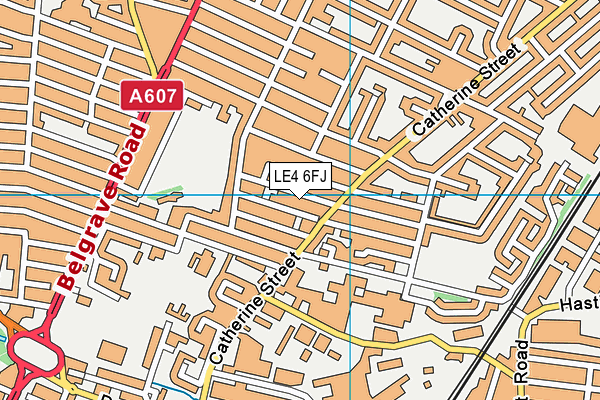 LE4 6FJ map - OS VectorMap District (Ordnance Survey)