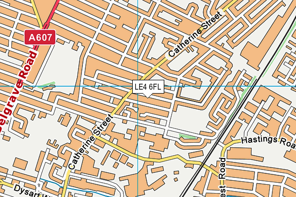 LE4 6FL map - OS VectorMap District (Ordnance Survey)