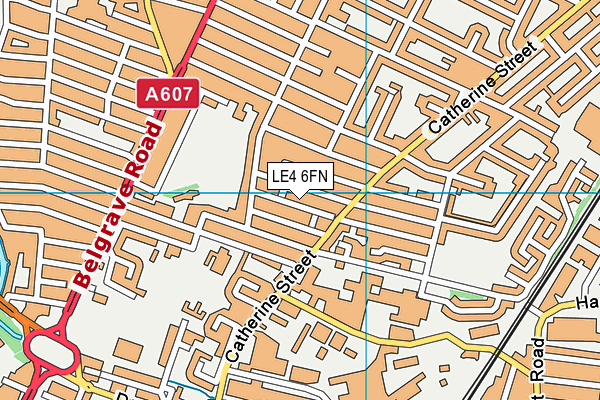 LE4 6FN map - OS VectorMap District (Ordnance Survey)