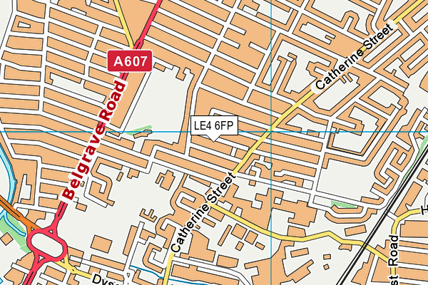 LE4 6FP map - OS VectorMap District (Ordnance Survey)