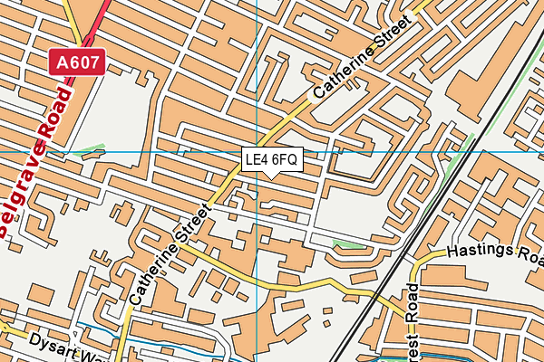 LE4 6FQ map - OS VectorMap District (Ordnance Survey)