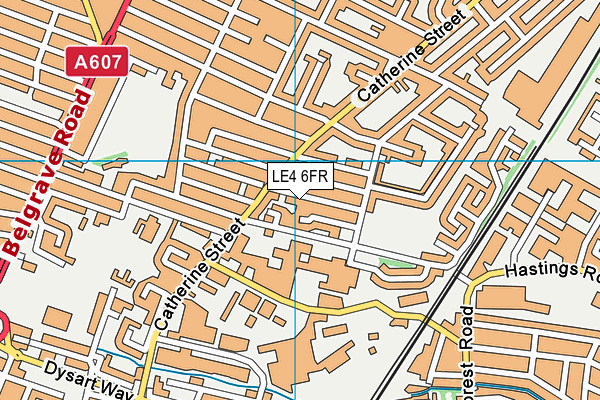 LE4 6FR map - OS VectorMap District (Ordnance Survey)