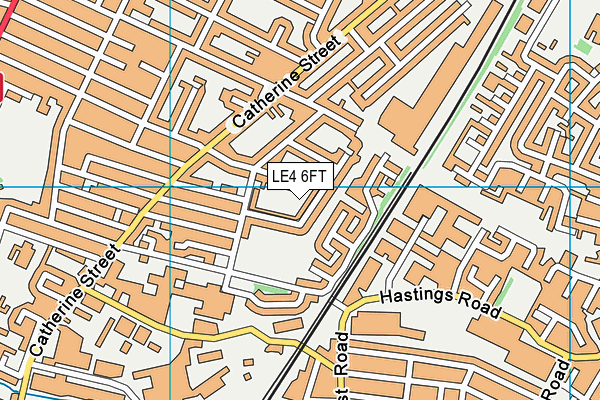 LE4 6FT map - OS VectorMap District (Ordnance Survey)