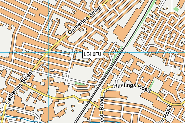 LE4 6FU map - OS VectorMap District (Ordnance Survey)