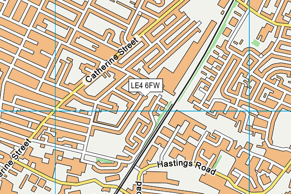 LE4 6FW map - OS VectorMap District (Ordnance Survey)