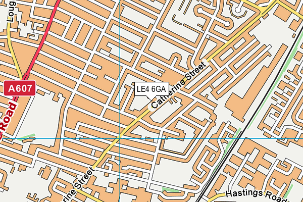 LE4 6GA map - OS VectorMap District (Ordnance Survey)